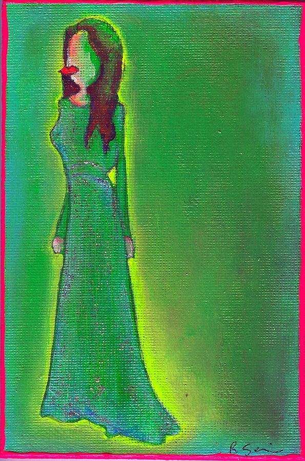 Jolie Green Painting by Ricky Sencion