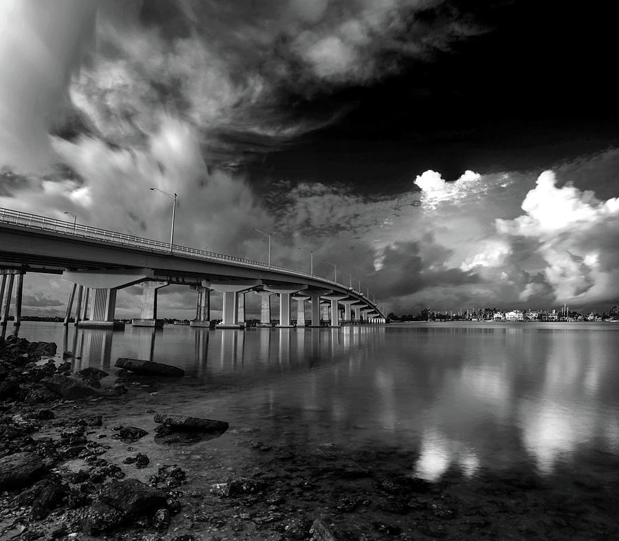 Black And White Photograph - Jolly Bridge by Joey Waves