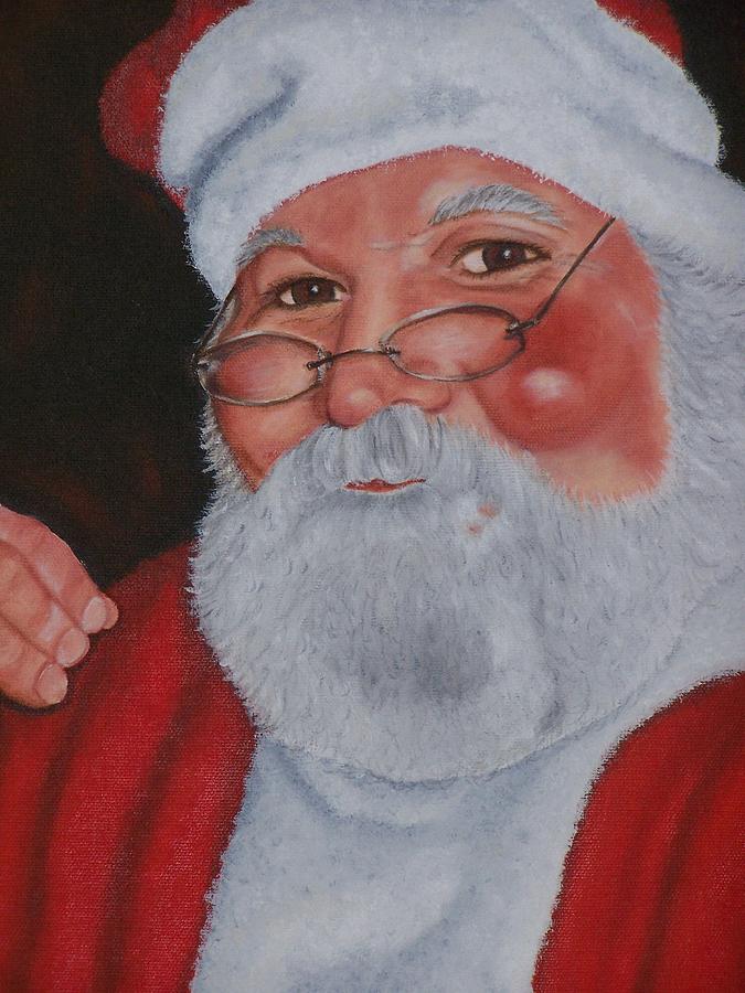 Christmas Painting - Jolly Ole Mark by Cynthia Ablicki