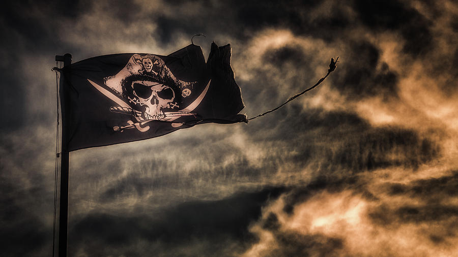 Flag Photograph - Jolly Roger by Hans Zimmer