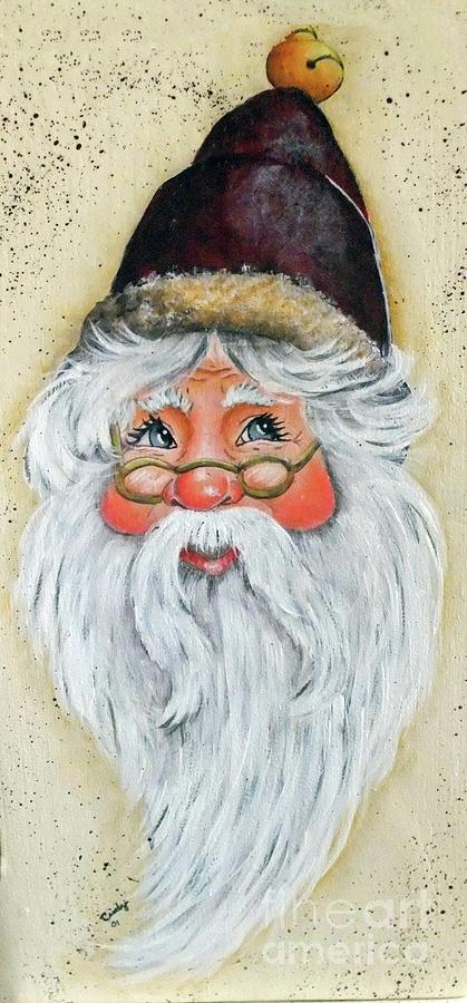 santa claus acrylic painting