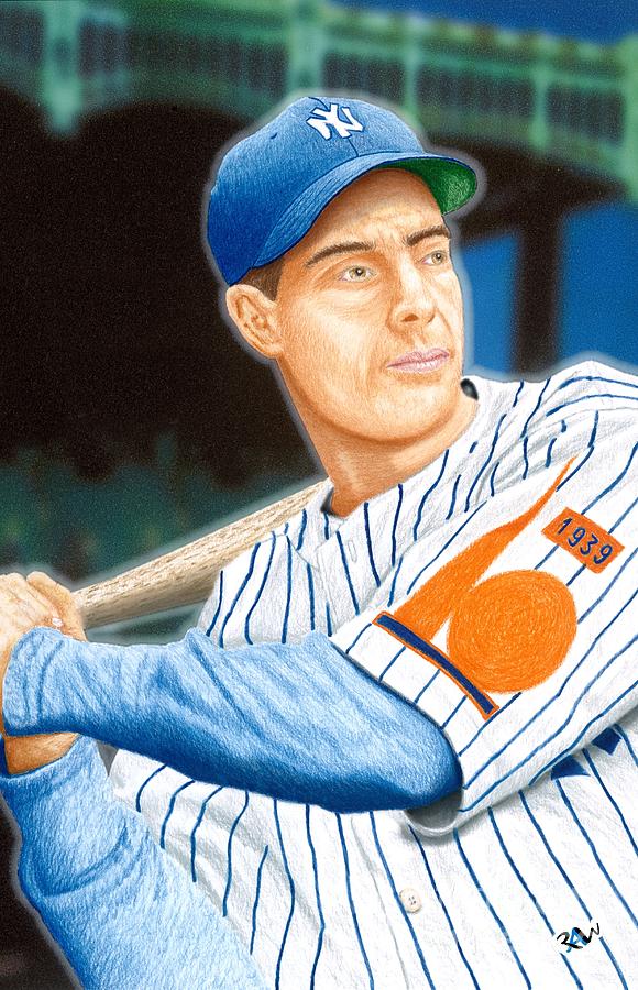 Jolti'n Joe Dimaggio Drawing by Robert Williams