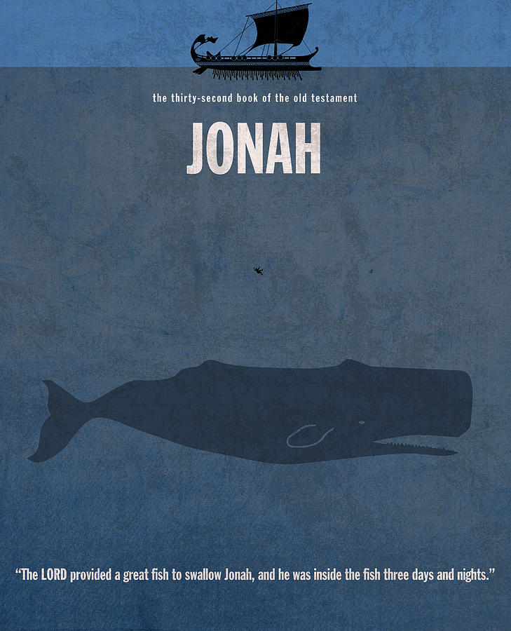 Fish Mixed Media - Jonah Books Of The Bible Series Old Testament Minimal Poster Art Number 32 by Design Turnpike