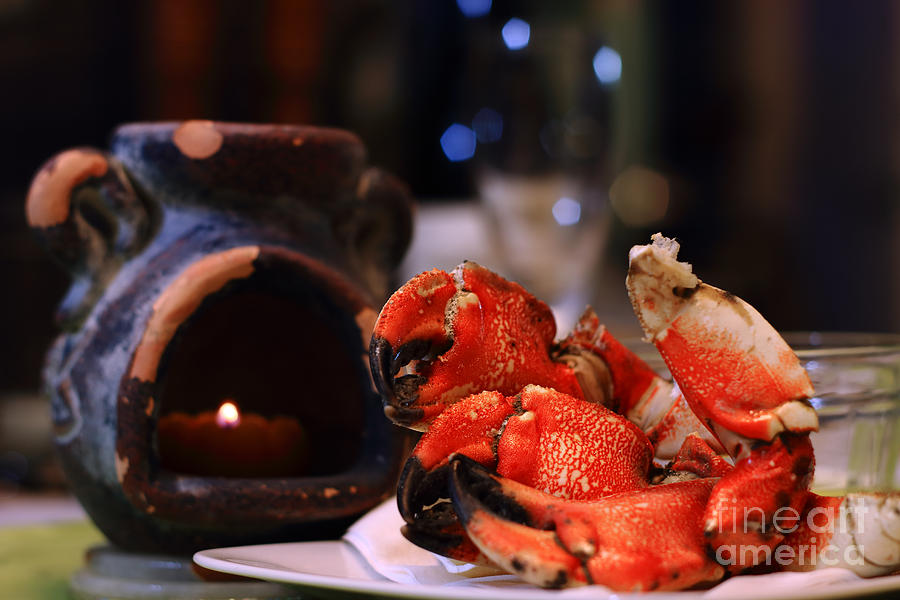 Jonah Crab on Plate Photograph by Charline Xia