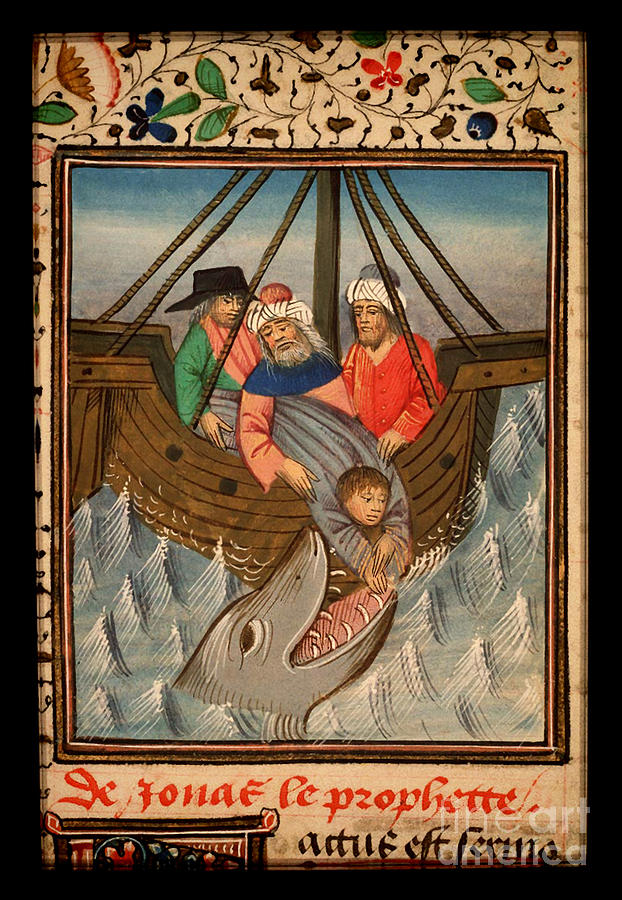 Jonah is thrown into the sea and swallowed by the great fish  Restored Photograph by Pablo Avanzini