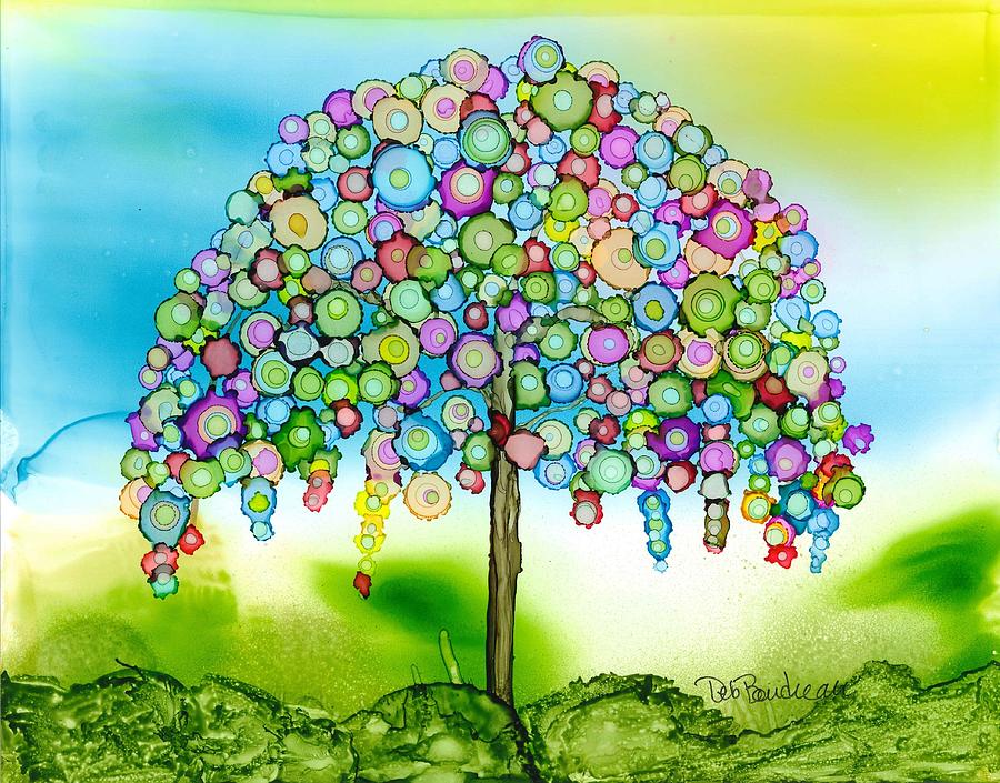 Candy Painting - Jonahs Gumdrop Tree by Debora Boudreau