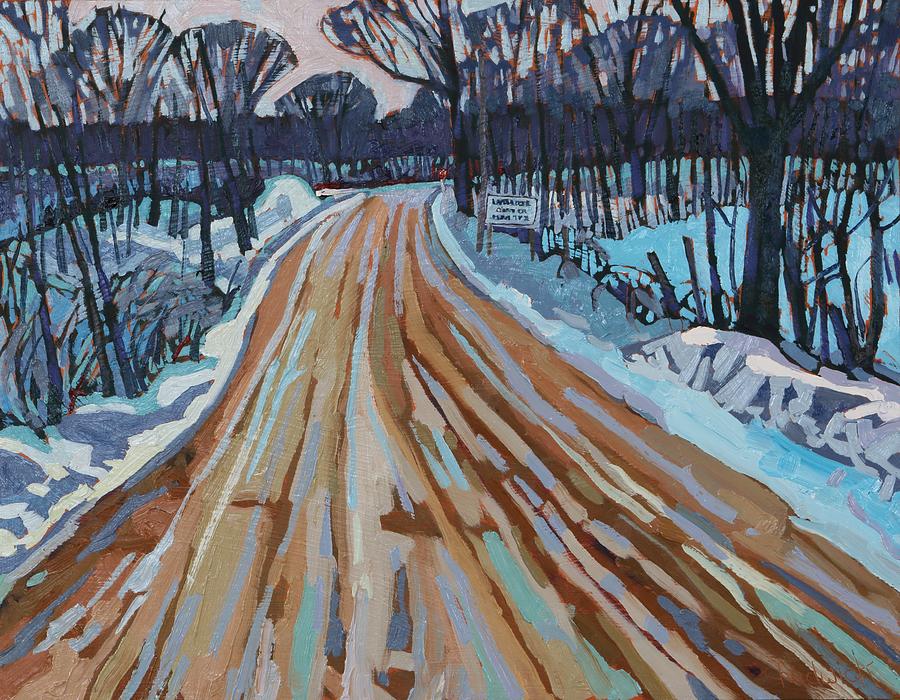 Winter Painting - Jonas Street by Phil Chadwick