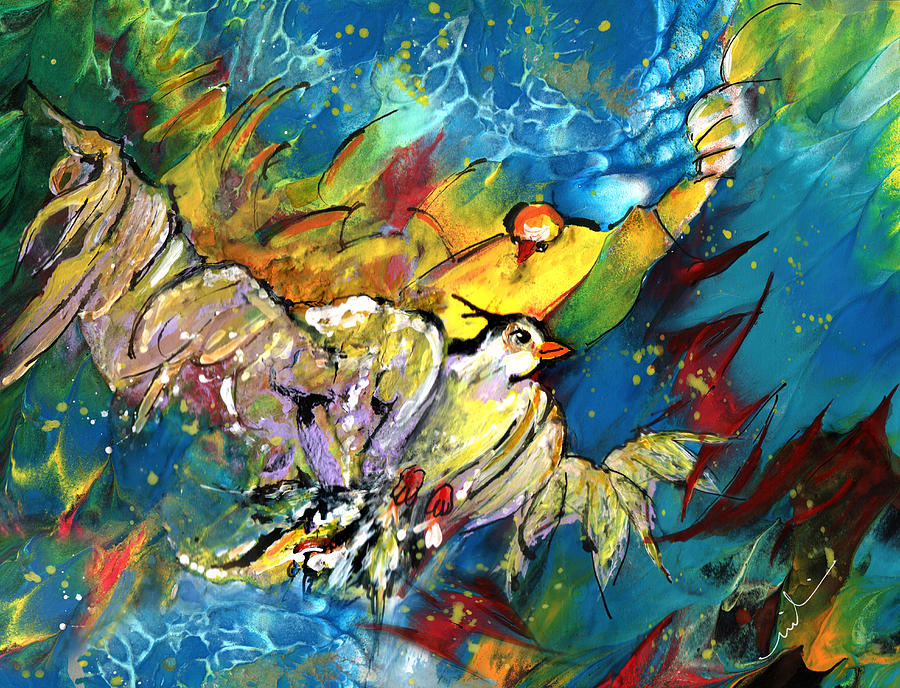 Jonathan Livingstone seagull Painting by Miki De Goodaboom