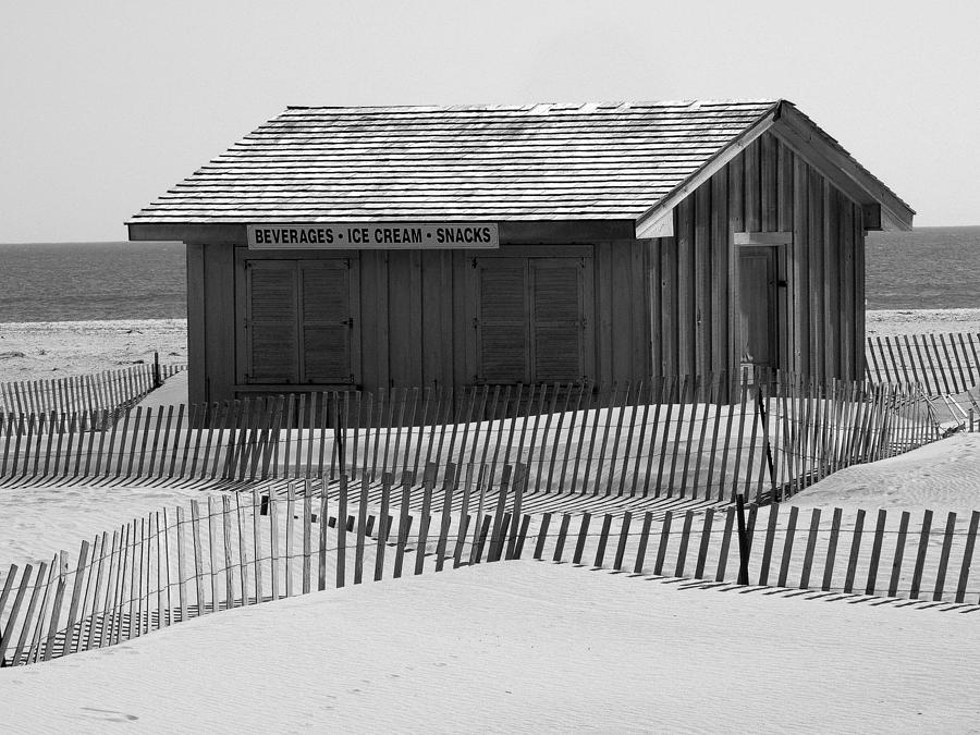 Jones Beach Ice Cream Shed in the Winter Photograph by Jack Riordan