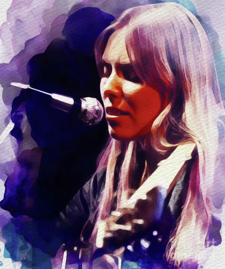 Hollywood Painting - Joni Mitchell, Music Legend by Esoterica Art Agency