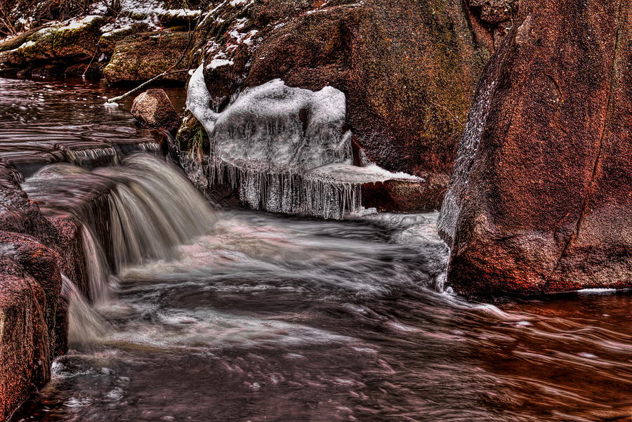 Jordan County Park Icy Flow Photograph by Dale Kauzlaric