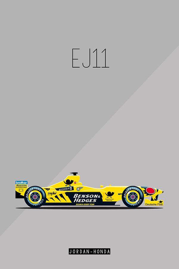 Jordan Honda EJ11 F1 Poster Painting by Beautify My Walls