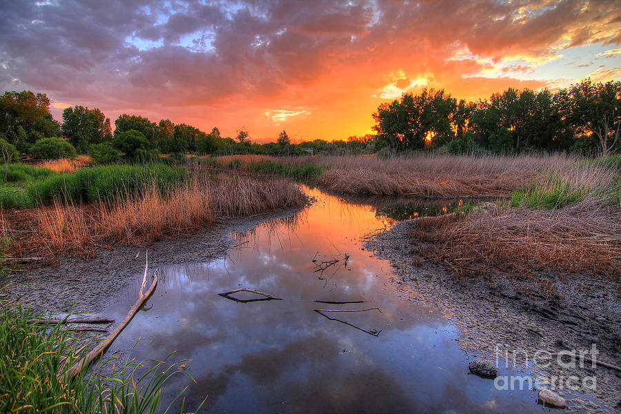 Jordan River Parkway Sunset 1 Photograph by Spencer Baugh