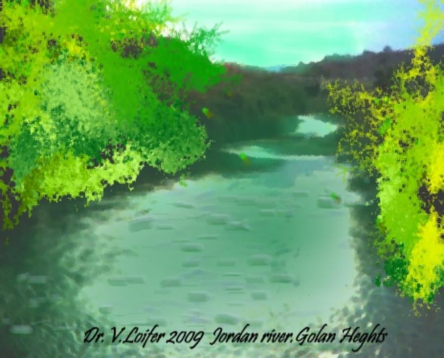 Jordan river.Golan heights Digital Art by Dr Loifer Vladimir