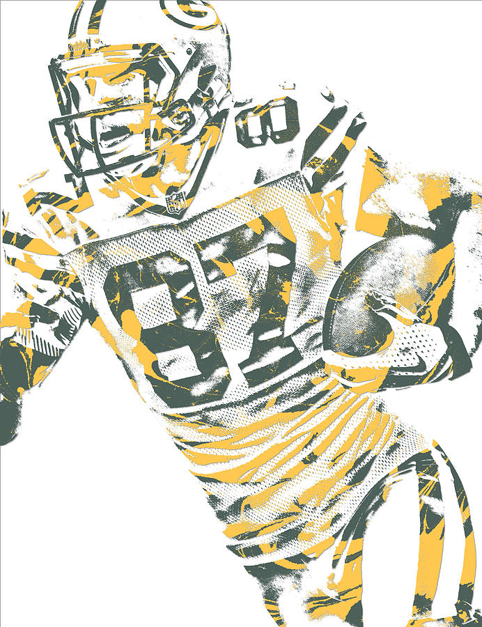 Jordy Nelson Green Bay Packers Pixel Art 13 Mixed Media by Joe Hamilton -  Fine Art America