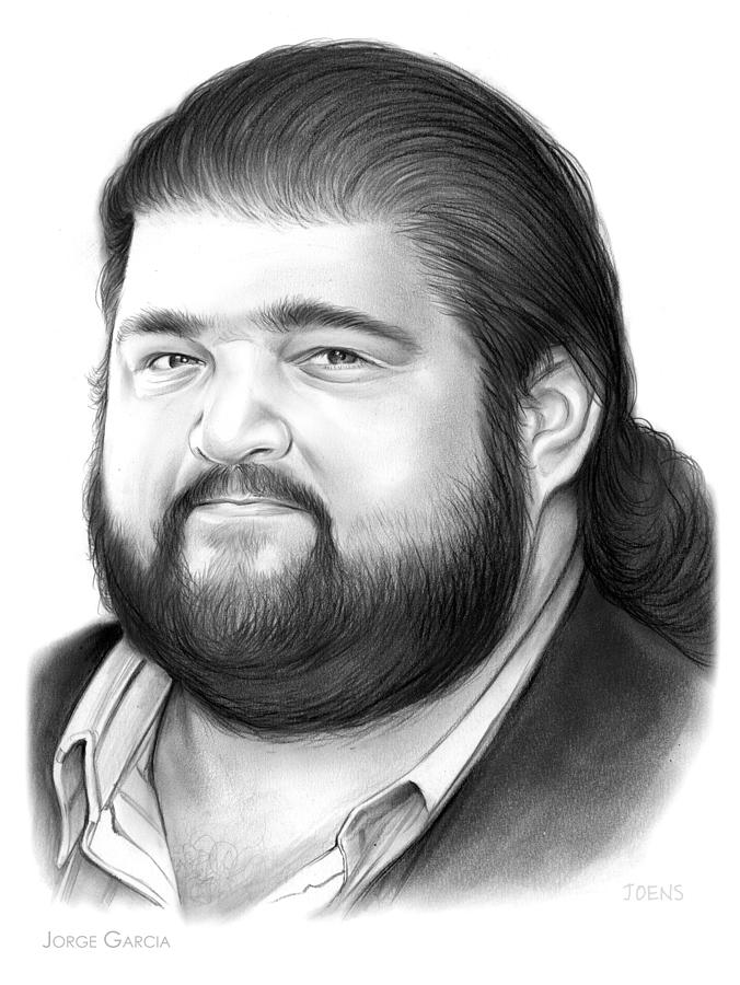 Jorge Garcia Drawing by Greg Joens