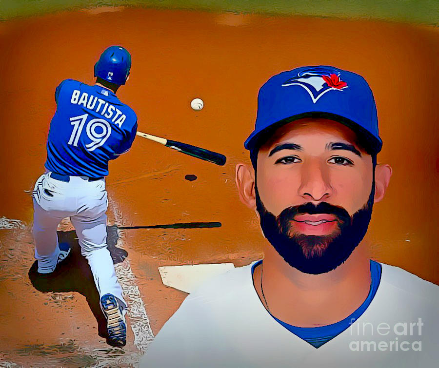 Jose Bautista Poster / Sports Art Print Canvas Wall Art 