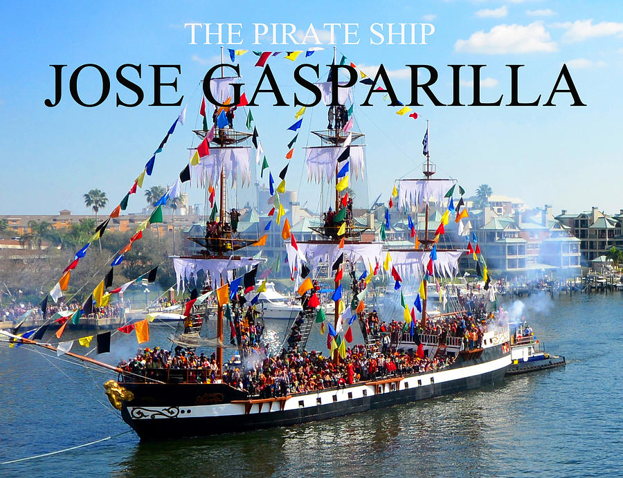Jose Gasparilla pirate ship FC work Photograph by David Lee Thompson