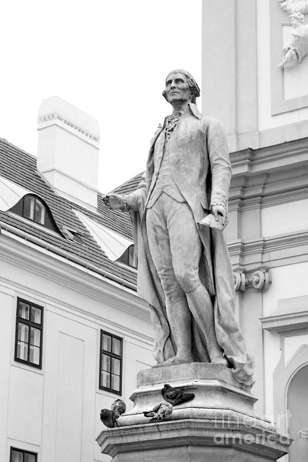Josef Haydn in Black and White Photograph by Angela Rath