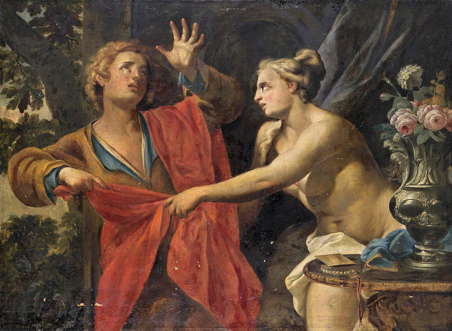 Joseph And Potiphar S Wife Painting By After Francesco Trevisani Fine Art America