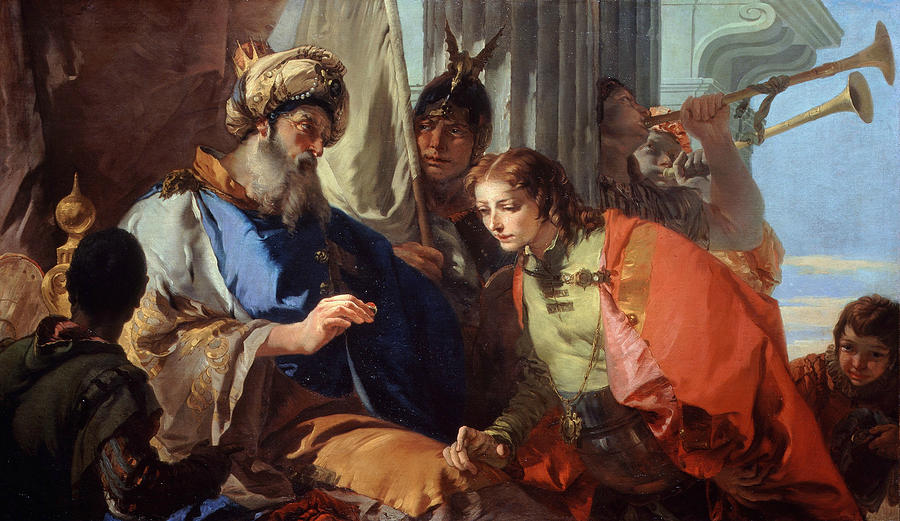 Joseph Receiving Pharaohs Ring Painting by Giovanni Battista Tiepolo