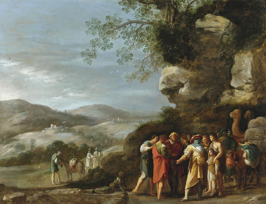 Joseph Sold into Slavery Painting by Cornelis van Poelenburgh