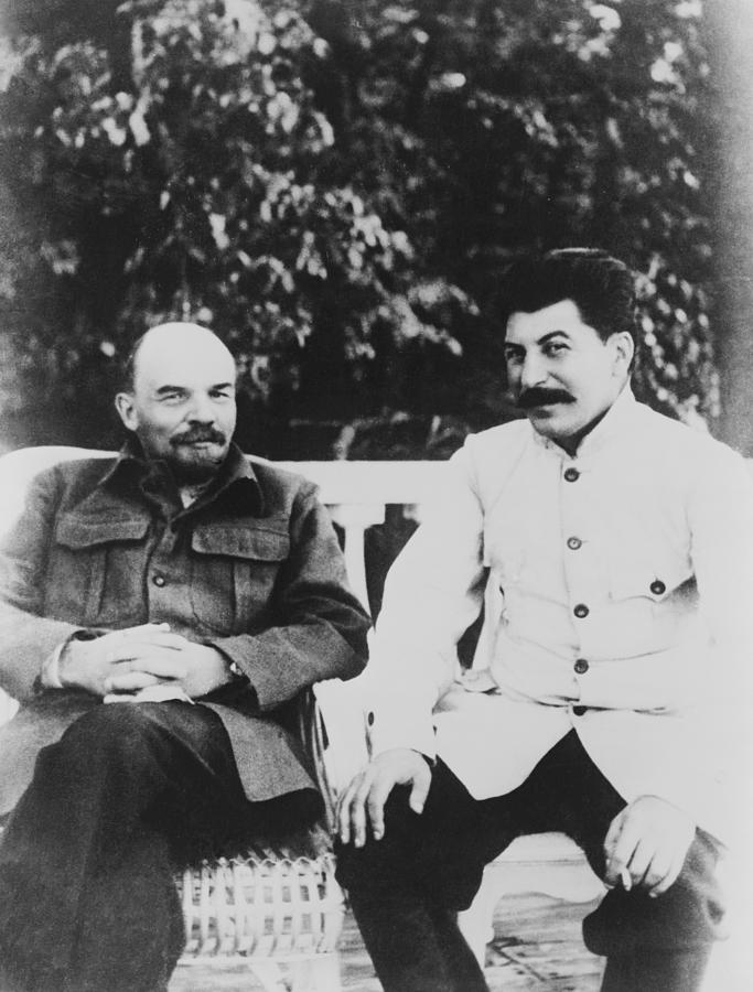 Portrait Photograph - Joseph Stalin 1879-1953 And Vladimir by Everett