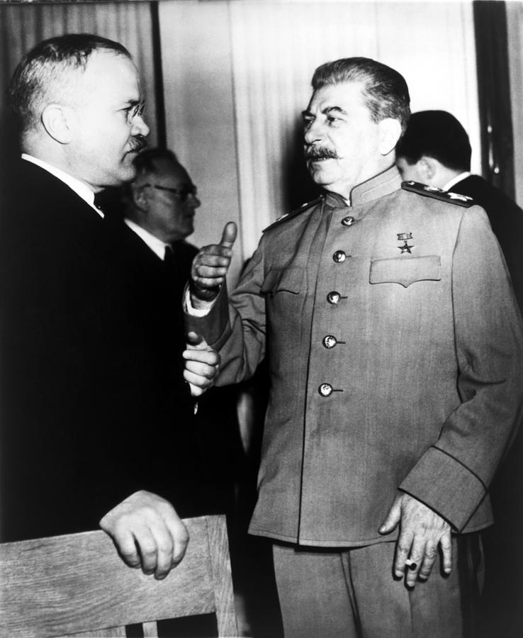 Joseph Stalin and Molotov - World War Two - 1945 Photograph by War Is Hell Store