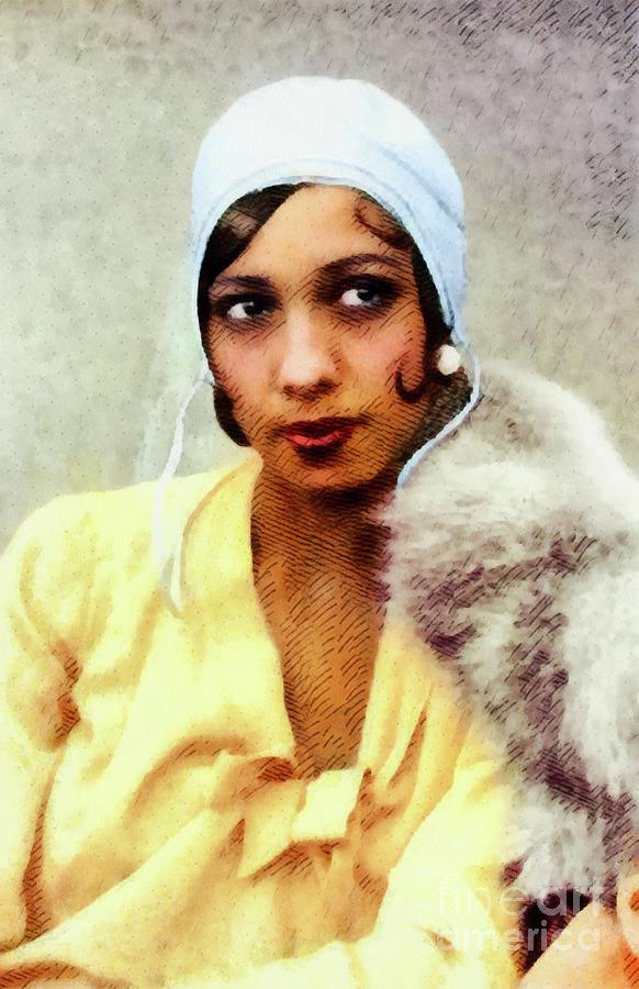 Hollywood Painting - Josephine Baker, Legend by Esoterica Art Agency