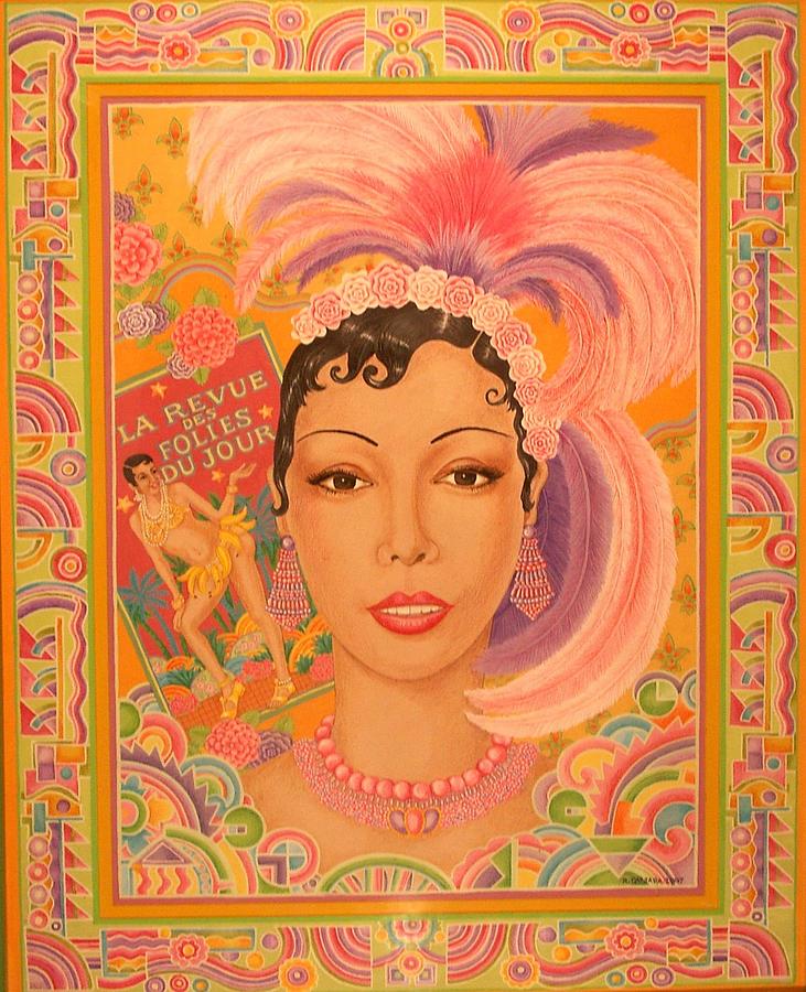 Icons Painting - Josephine Baker by Robert Quijada