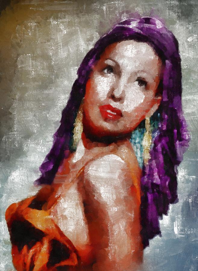 Hollywood Painting - Josephine Baker, Singer and Entertainer by Esoterica Art Agency