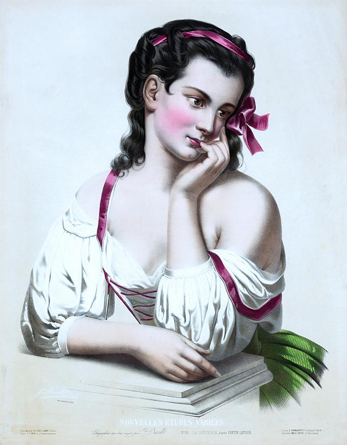 Josephine Ducollet, Reverie after Fantin Latour, ca. 1856 Painting by Vincent Monozlay