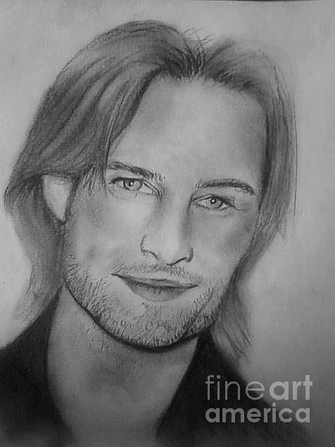 Sawyer Drawing - Josh Holloway Sawyer by Angela Moore