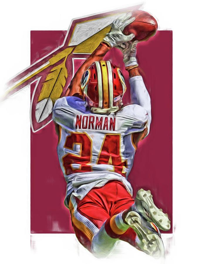 Josh Norman WASHINGTON REDSKINS OIL ART Poster by Joe Hamilton - Fine Art  America