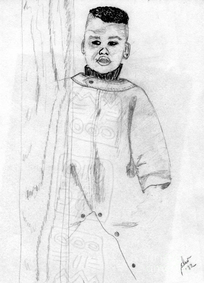 Joshua at 18 Months Drawing by Angela L Walker