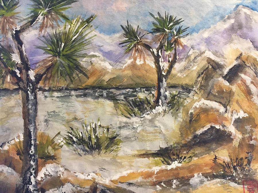 Joshua Tree Painting by Bonny Butler