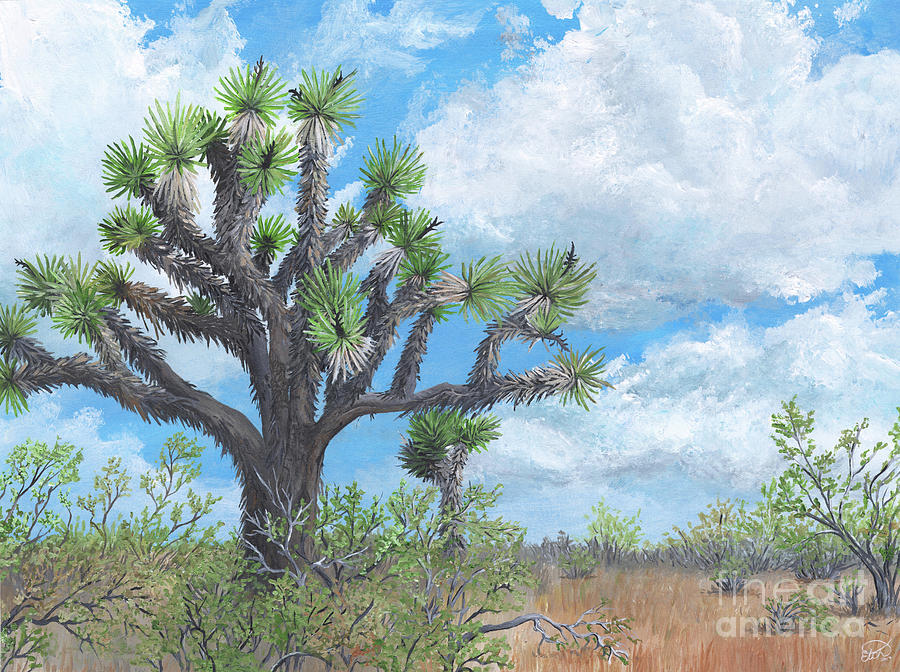 Joshua Tree Painting by Elizabeth Mordensky