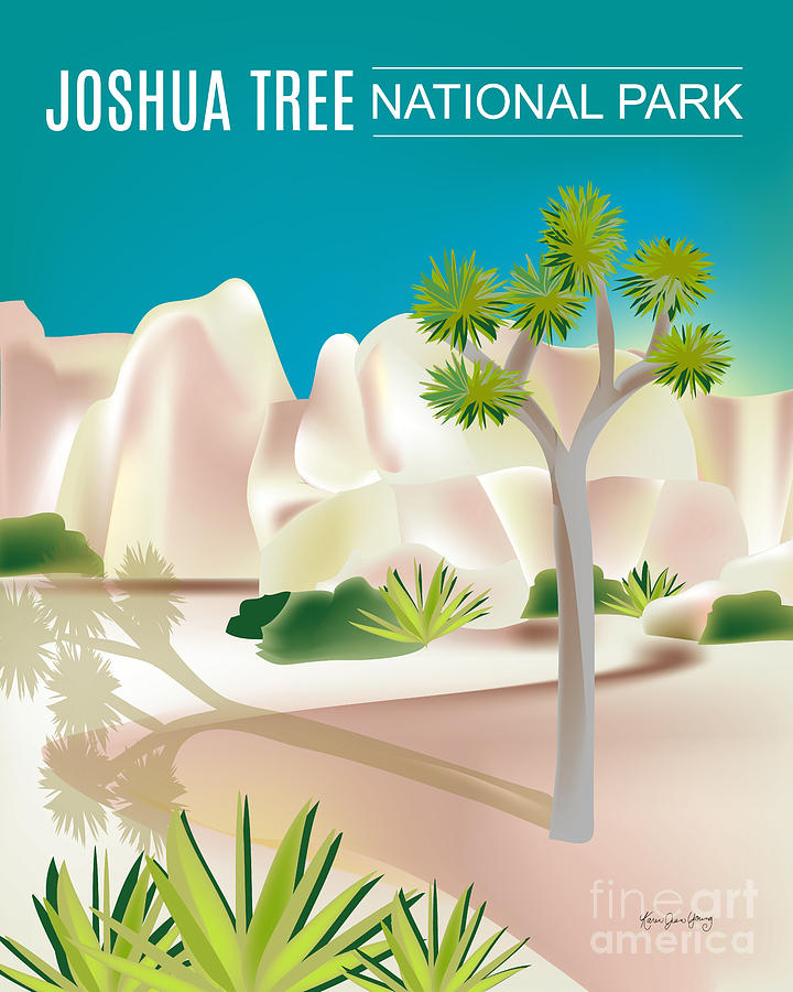 Joshua Tree National Park Digital Art - Joshua Tree National Park Vertical Scene by Karen Young