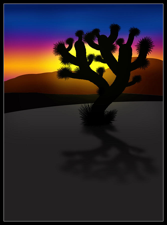 Joshua Tree Sunset Digital Art by Gravityx9 Designs