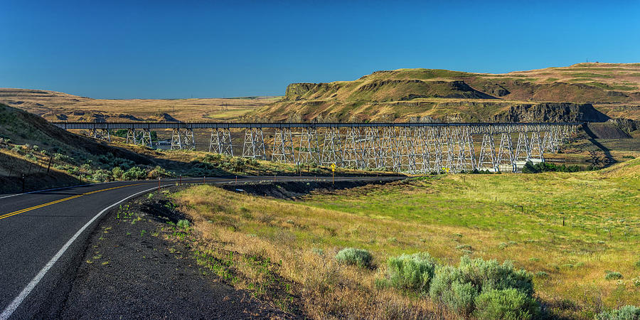 Joso High Bridge Over the Snake River WA 1x2 ratio DSC043632415 Photograph by Greg Kluempers
