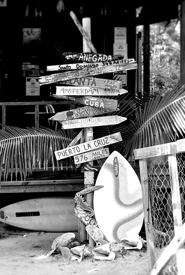 Jost Van Dyke Directional Sign Photograph by Kristina Deane