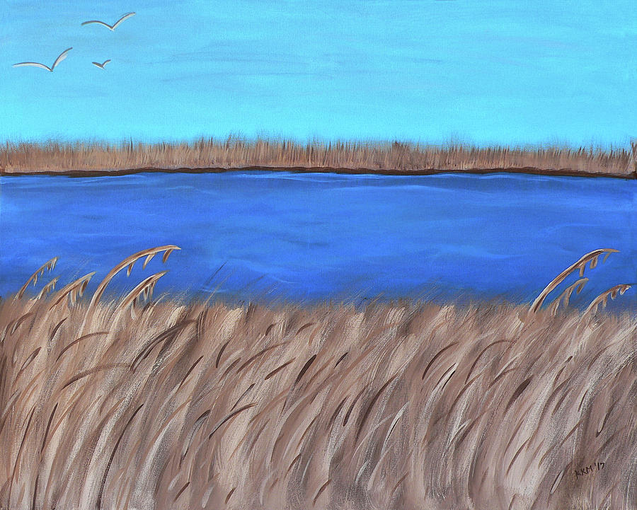Jourdan River Marsh Painting by Kathy K McClellan