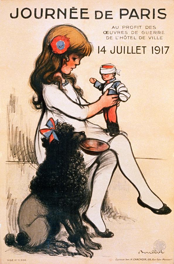 Journee de Paris, propaganda poster, 1917 Painting by Vincent Monozlay