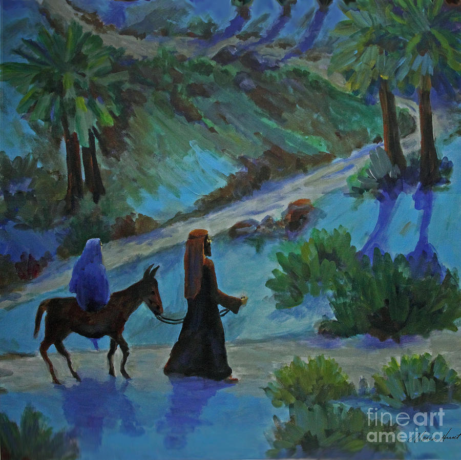 Journey to Bethlehem  Painting by Maria Hunt