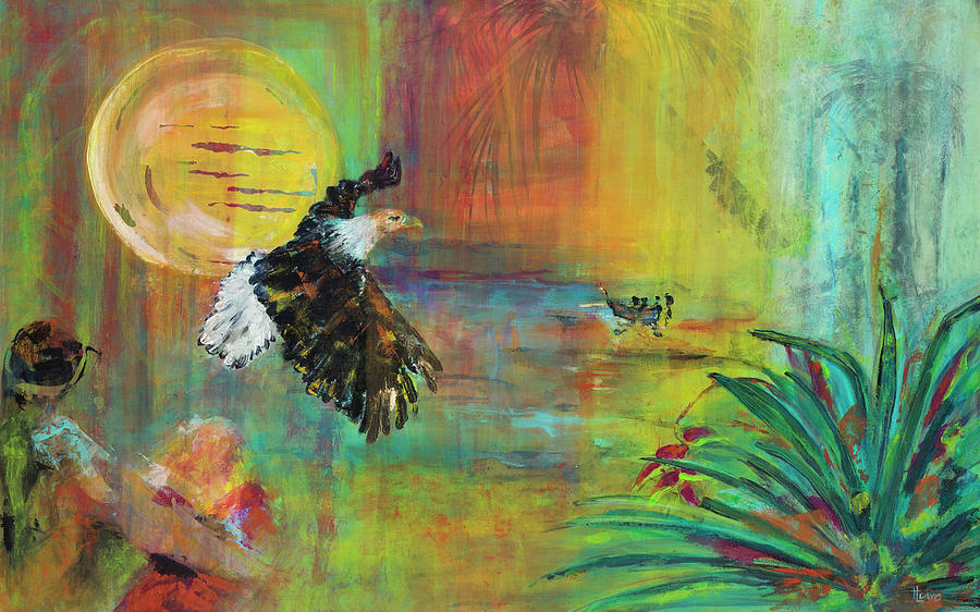 Eagle Painting - Journeys End by Terri Davis Eagle Painting - Journeys End by Terri Davis
