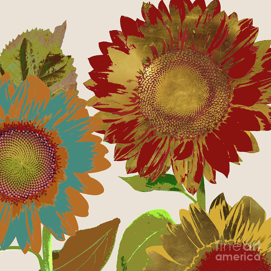 Sunflower Painting - Joy de Soleil Autumn I by Mindy Sommers