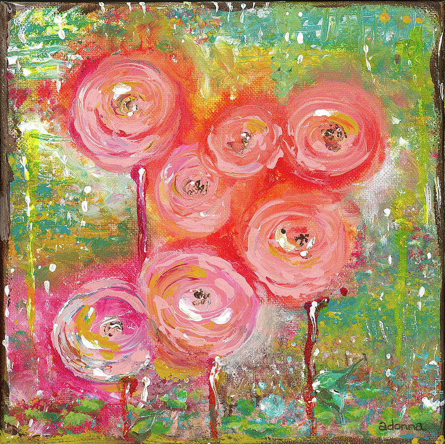Flowers Mixed Media - Joy in Spring by Adonna Ebrahimi Flowers Mixed Media - Joy in Spring by Adonna Ebrahimi