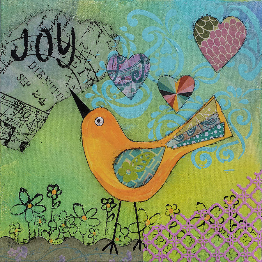 Joy Mixed Media by Wendy Provins