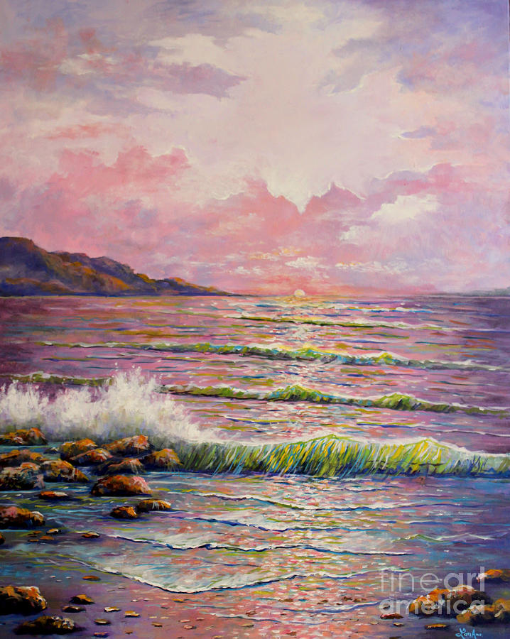 Joyces Seascape Painting by Lou Ann Bagnall