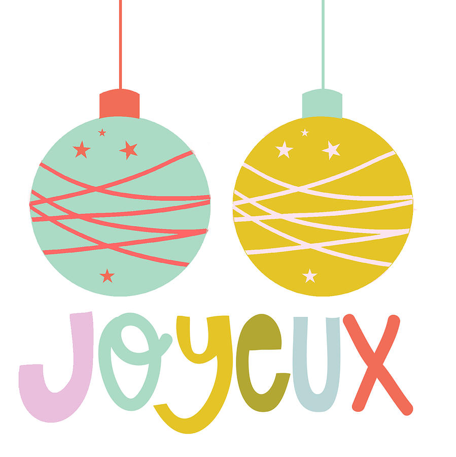 Christmas Digital Art - Joyeux  by Colleen VT